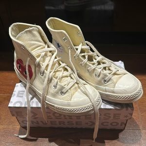 Converse X Comme des Garçon Play - high tops sz Ws 8